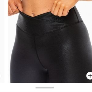 Ethos crossover crocodile print leggings